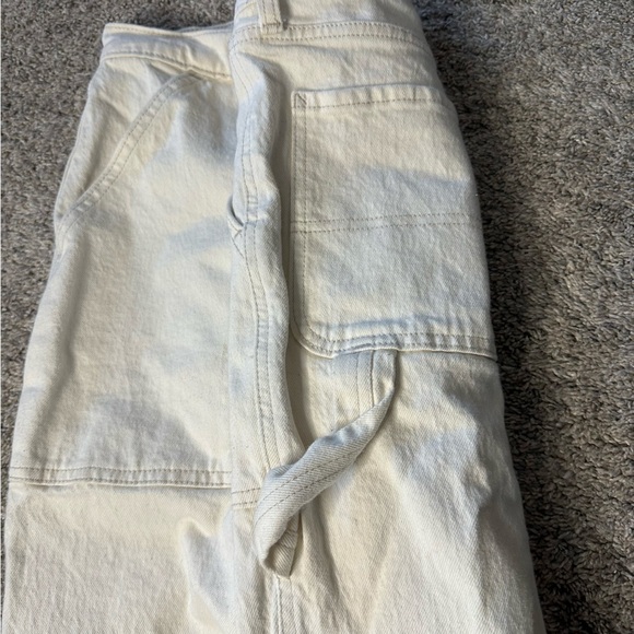 🎆 Abercrombie & Fitch AF 90s Straight Ultra High Rise Carpenter Jeans cream 30 - Picture 11 of 11